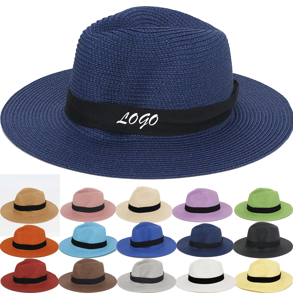 Panama Beach Sun Wide Brim Straw Hat 1