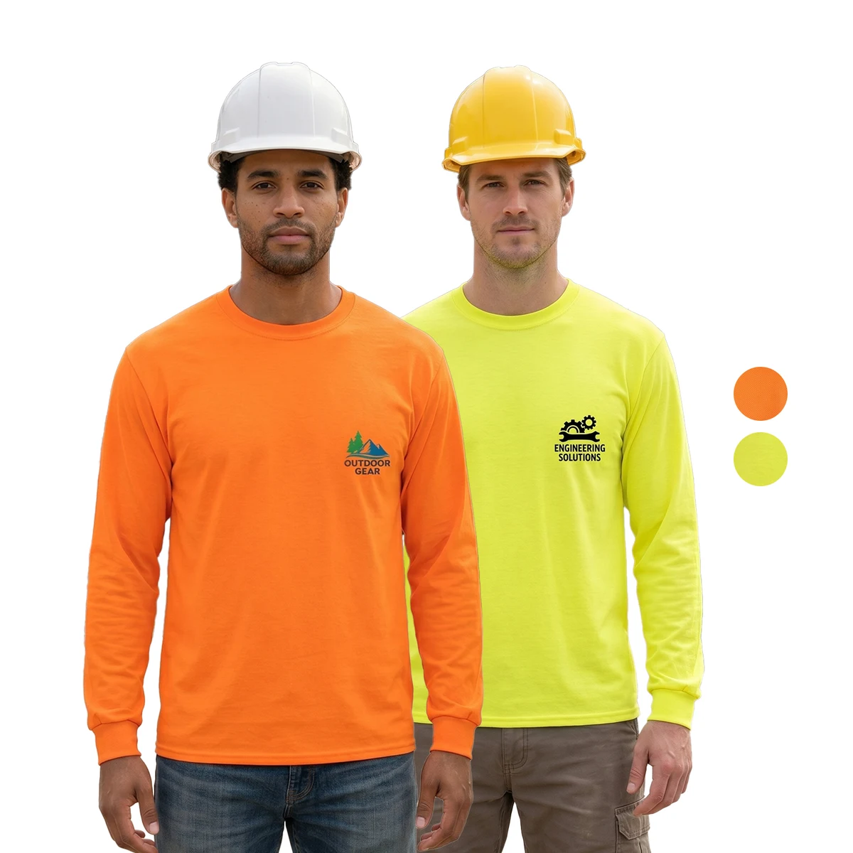Hi Viz Safety Workwear Long Sleeve T-Shirt 1