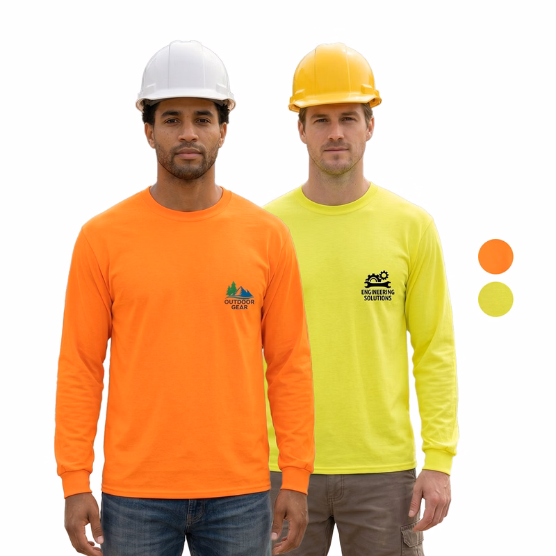Hi Viz Safety Workwear Long Sleeve T-Shirt