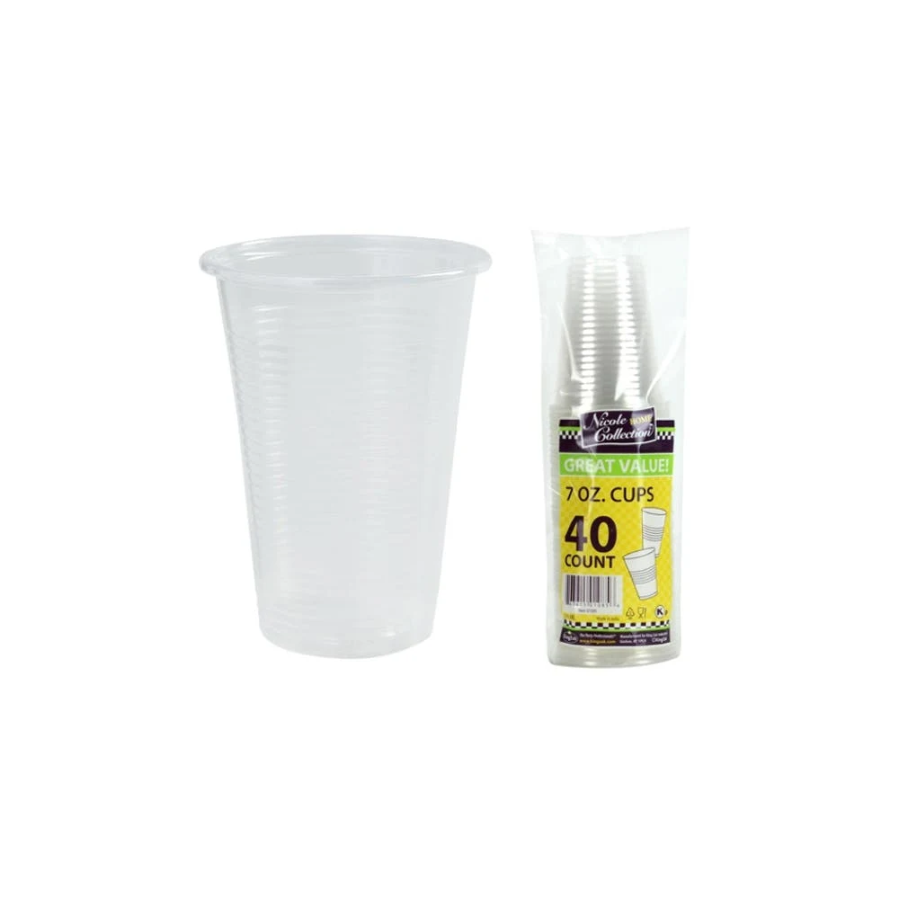 Plastic Soft Cups - Clear 7 oz 40 Pack 1