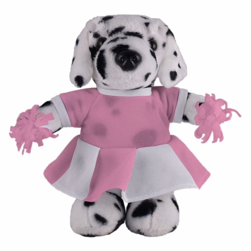 Soft Plush Stuffed Dalmatian with Cheerleader Outfit