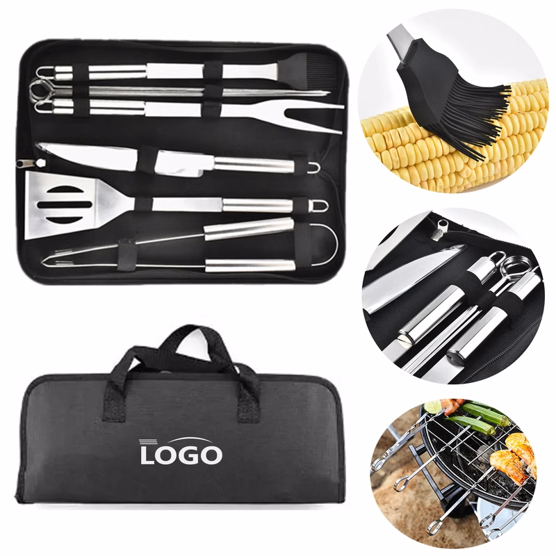 Stainless Steel 9pcs BBQ Utensil Set