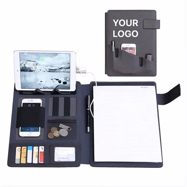 Basics Professional Padfolio With Phone Stand