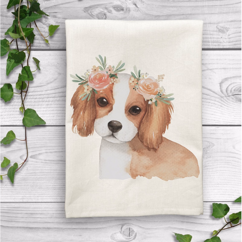 White Solid Plain Weave Kitchen Towel with Custom Print