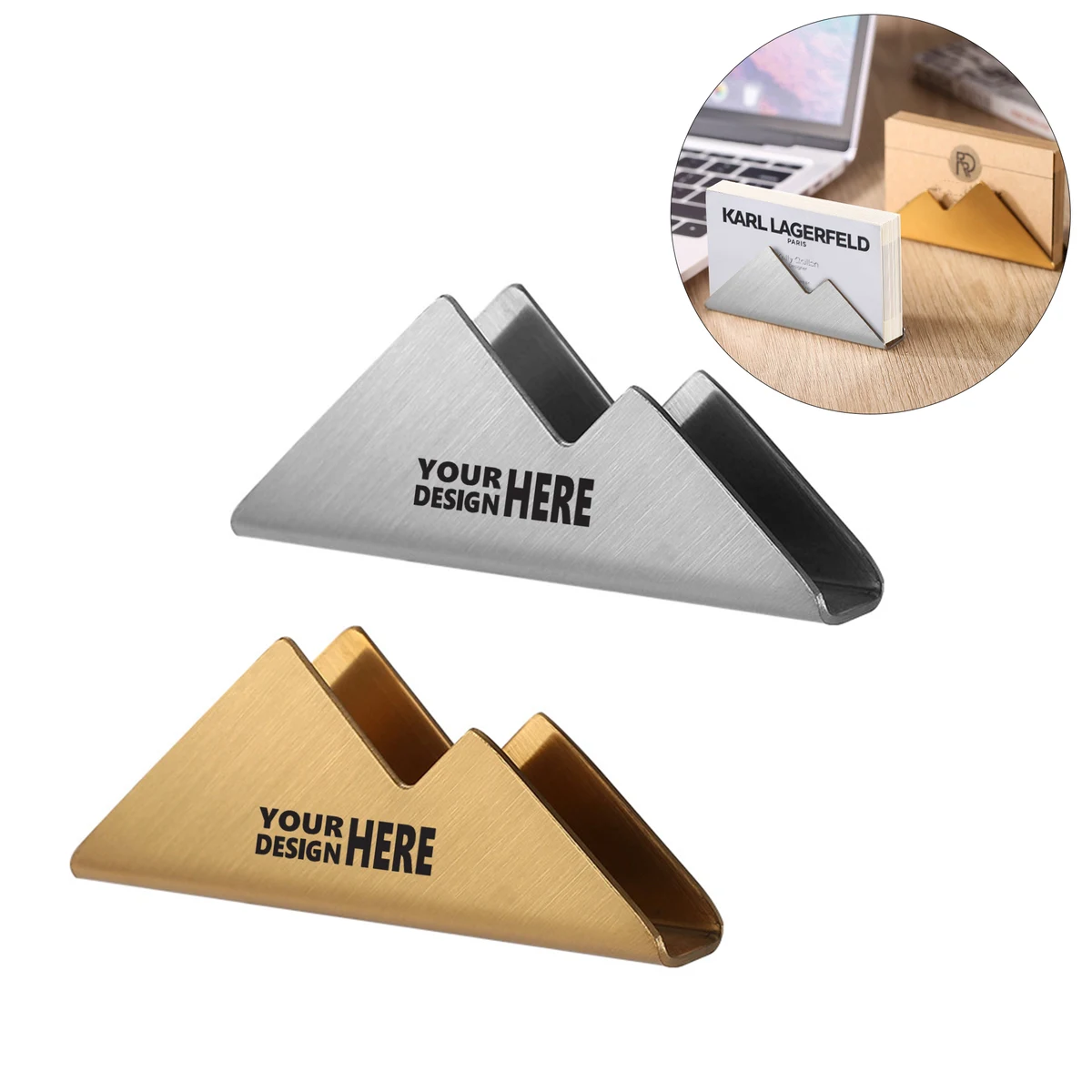 Stainless Steel Mountain Card Holder 1