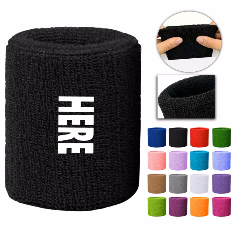 Soft Breathable Sports Terry Wrist Sweatbands