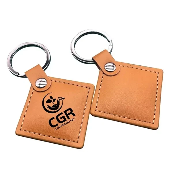 Leather Quadrate Keychain 1