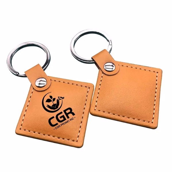 Leather Quadrate Keychain
