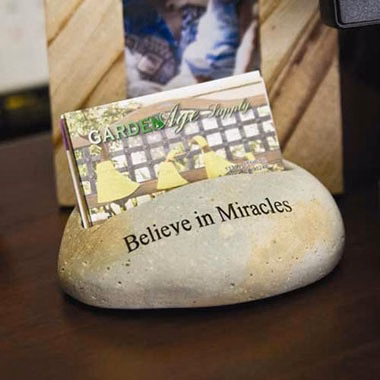 Natural Stone Business Card Holder.