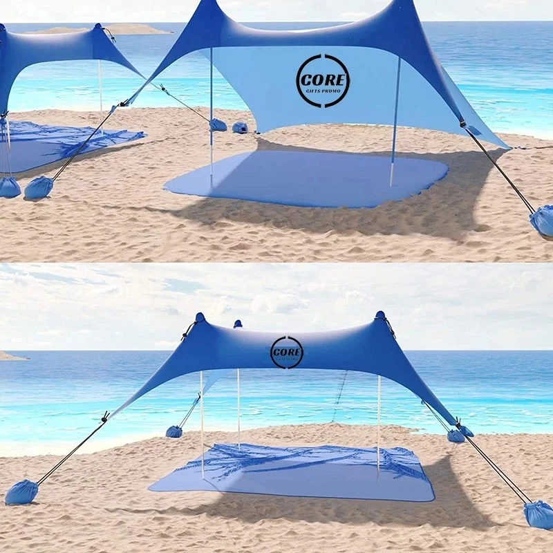 Family Beach Tent with 4 Aluminum Poles 1