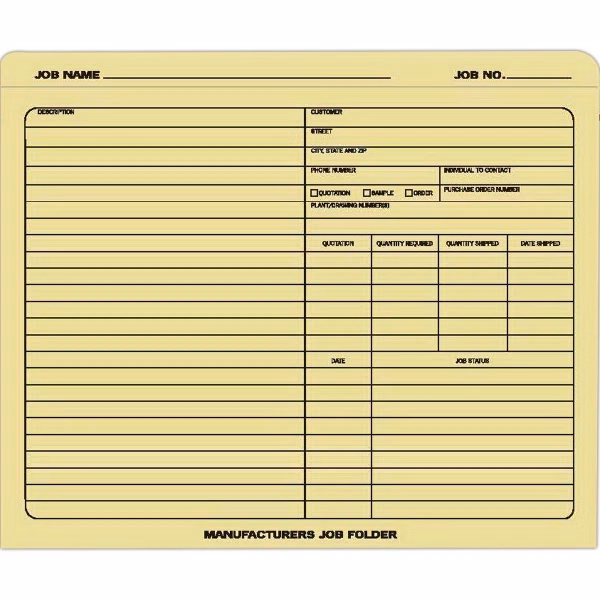 Manufacturing Job Folder