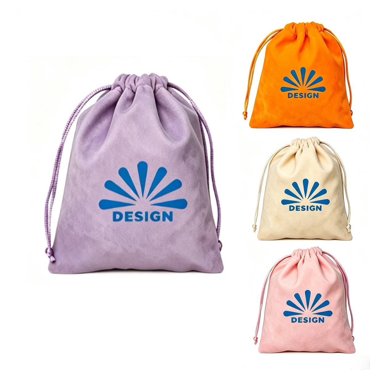 Soft Fabric Drawstring Pouch with Custom Logo for Gifts 1