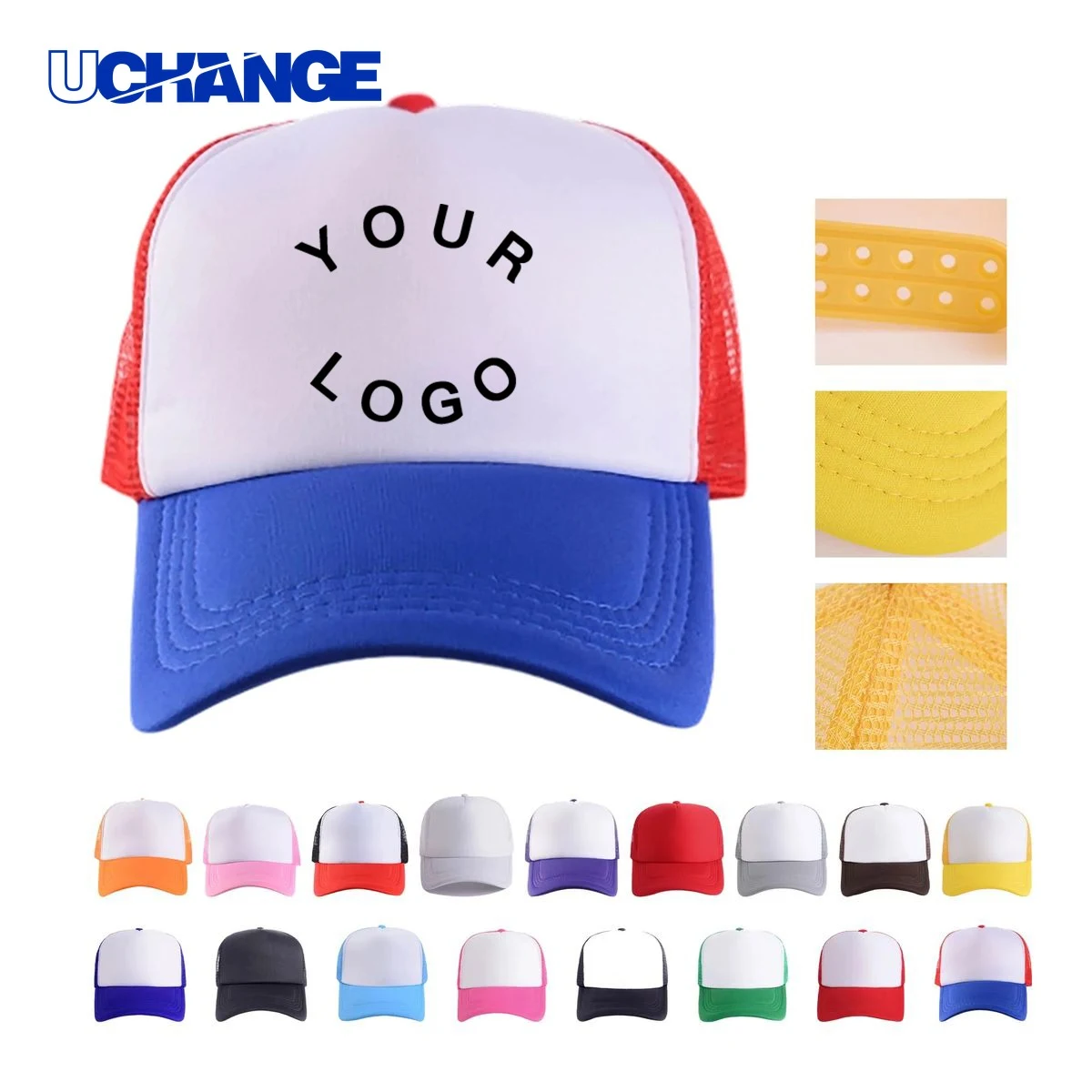 Five Panel Foam Trucker Cap Headwear with Adjustable Fit 1