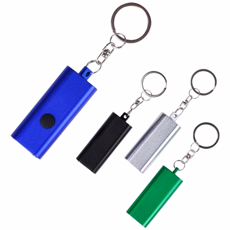 Rectangle 3 LED Flashlight Keychain