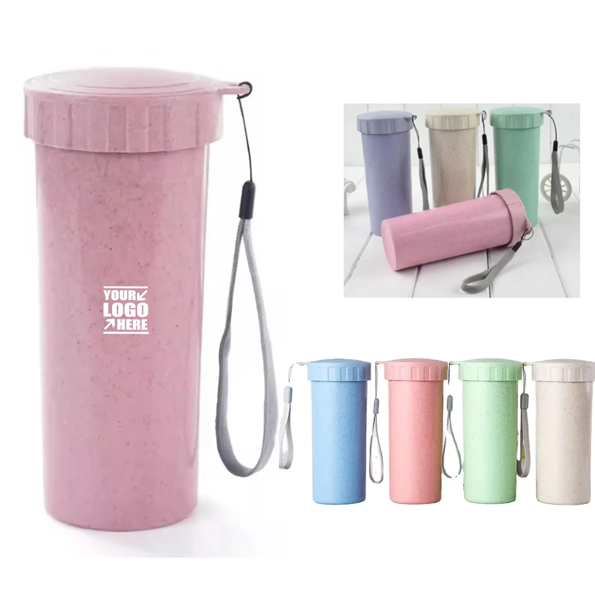15 Oz Wheat Straw Water Bottle 1