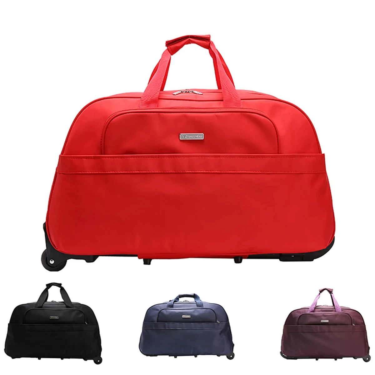 Large Wheeled Travel Duffel Bag With Pull Rod 1