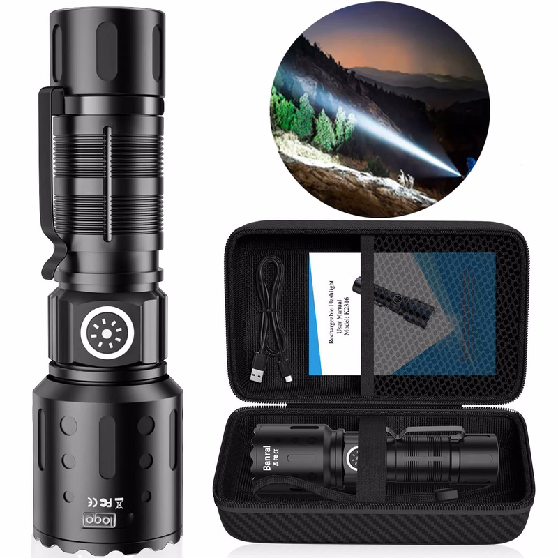 USB-C Rechargeable Flashlight - Waterproof & Zoomable