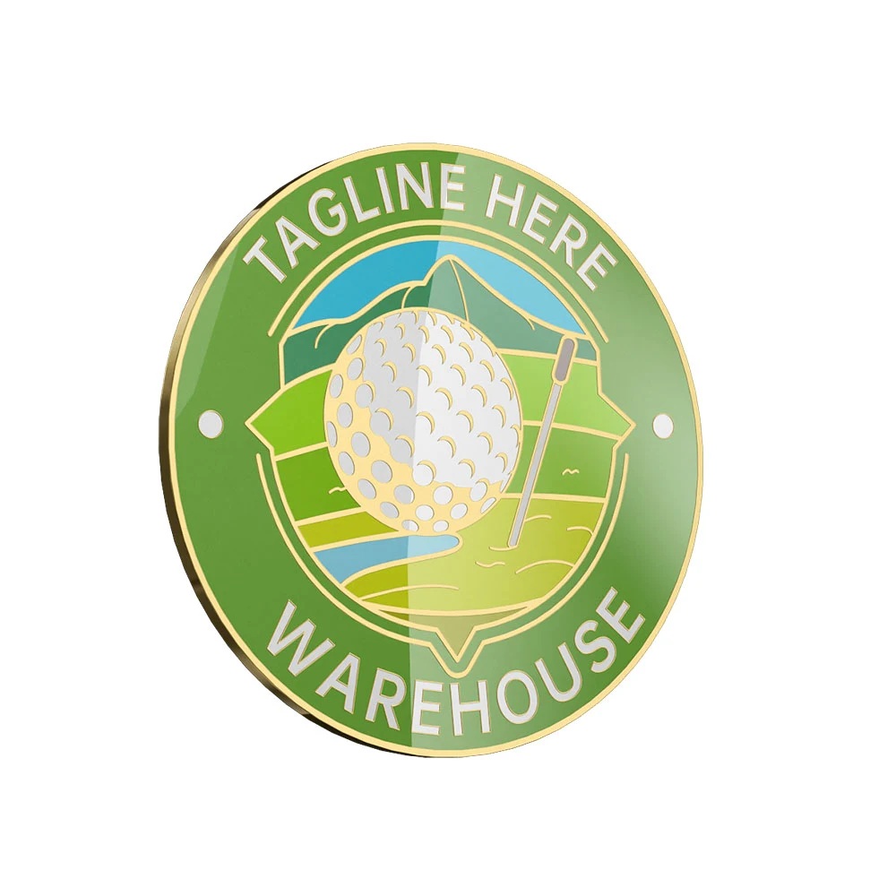 Economy Hard Enamel Golf Ball Marker 1.25" 1