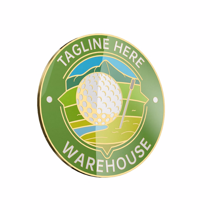 Economy Hard Enamel Golf Ball Marker 1.25"