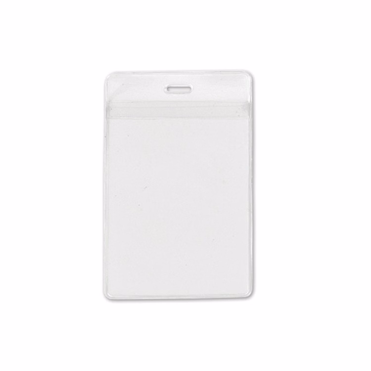 3.25" W x 5.31" H - Vertical Clear Vinyl Badge Holder (Blank)