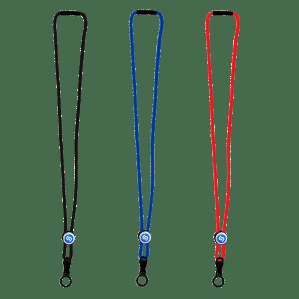 3/16" Nylon Cord Lanyard with Snap-Buckle Release, Standard O-Ring & Slider