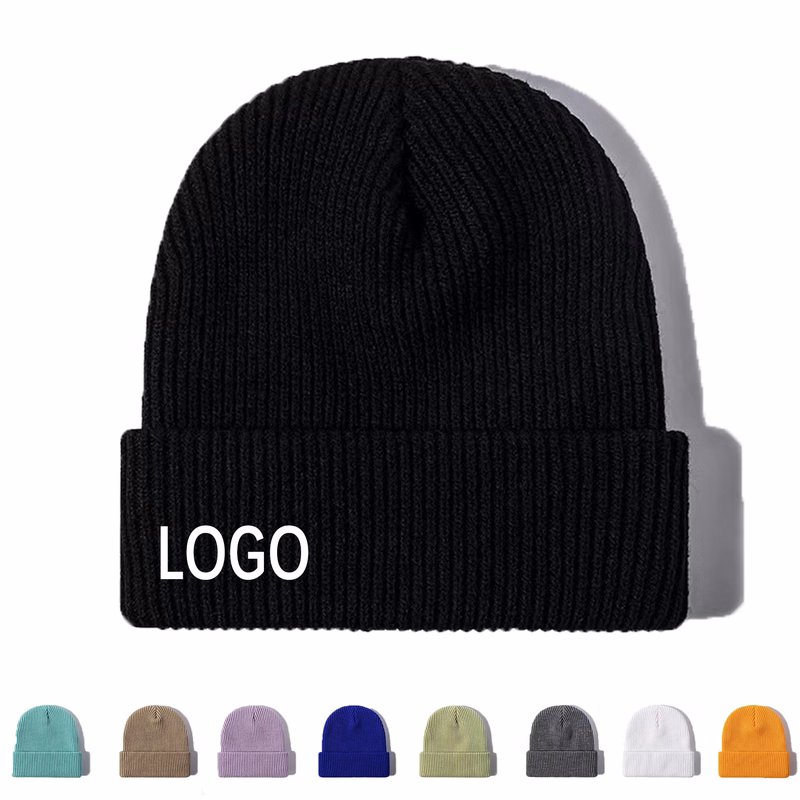 MOQ10 Winter Warm Knitted Hat Acrylic Beanie