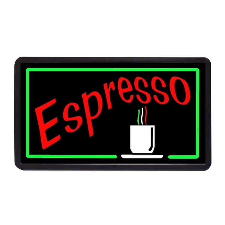 Espresso 13" x 24" Simulated Neon Sign 1