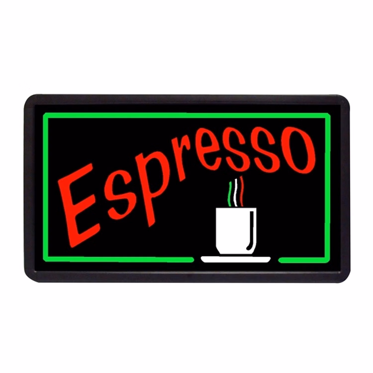 Espresso 13" x 24" Simulated Neon Sign