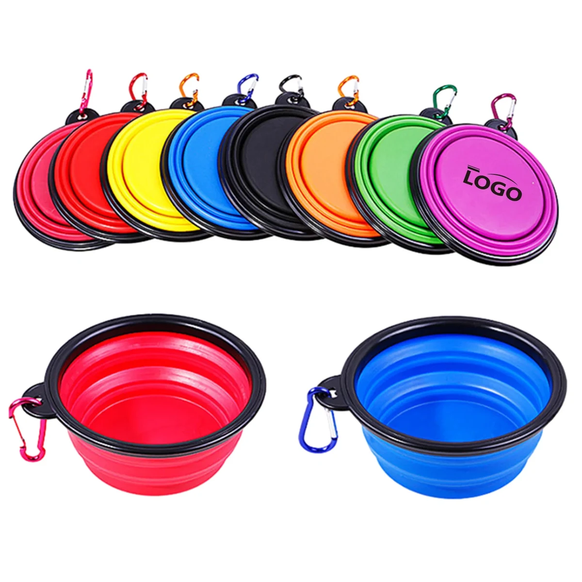 Portable Pet Folding Outdoor Dog Food Bowl Travel MOQ 100PCS 1
