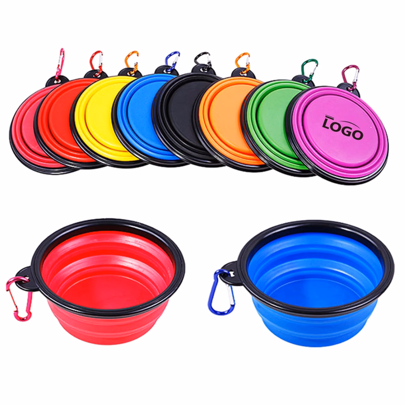 Portable Pet Folding Outdoor Dog Food Bowl Travel MOQ 100PCS