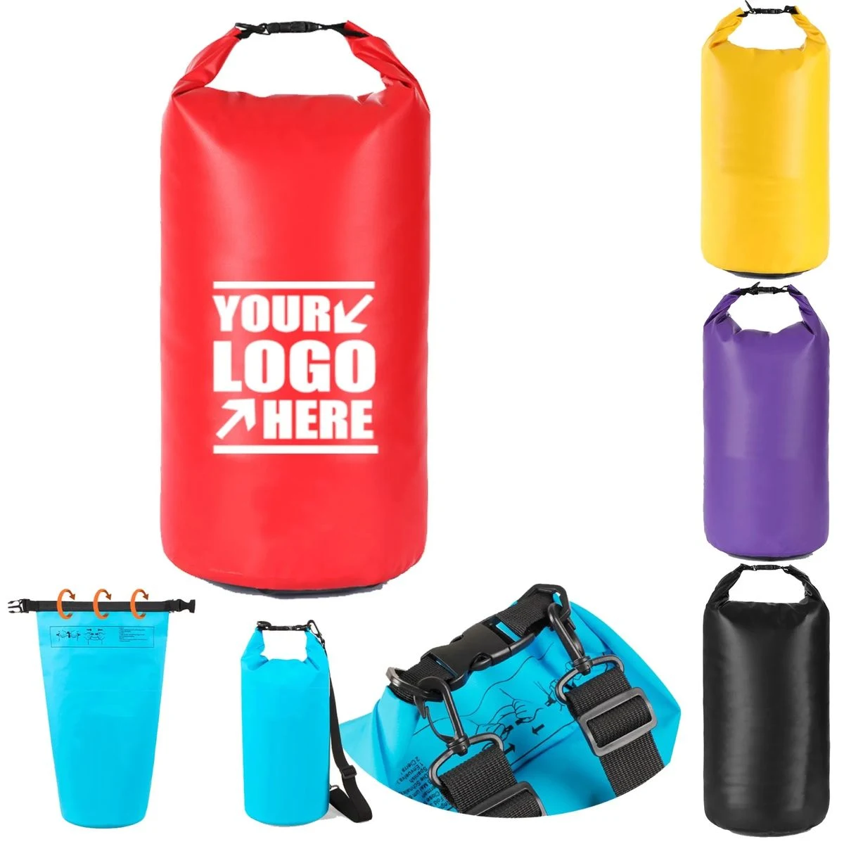 20L PVC Mesh Waterproof Bucket Backpack 1