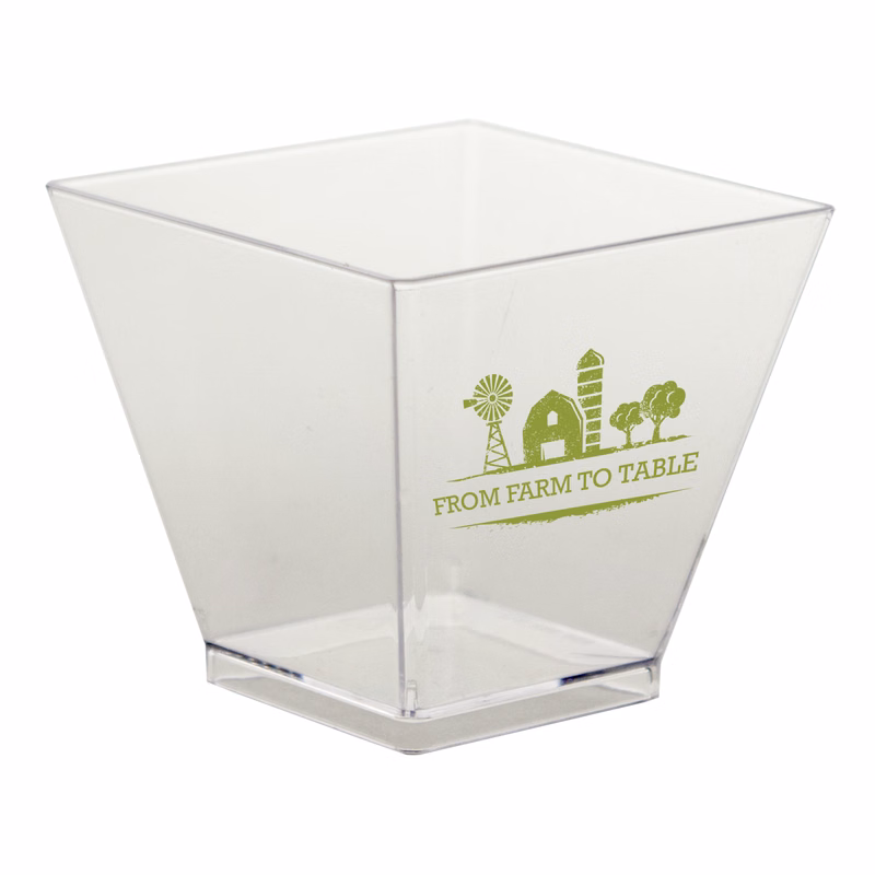 1.75oz Clear Plastic Square Taste Cup