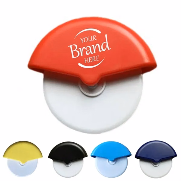 Custom Plastic Roller Pizza Cutter with Removable Blade — Kitchen Promotional Tool