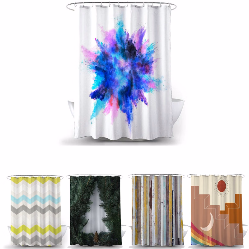 Digitally Printed Polyester Shower Curtain