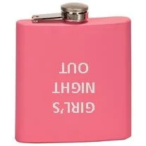 Laser Engraved Matte Pink Stainless Steel Flask 1
