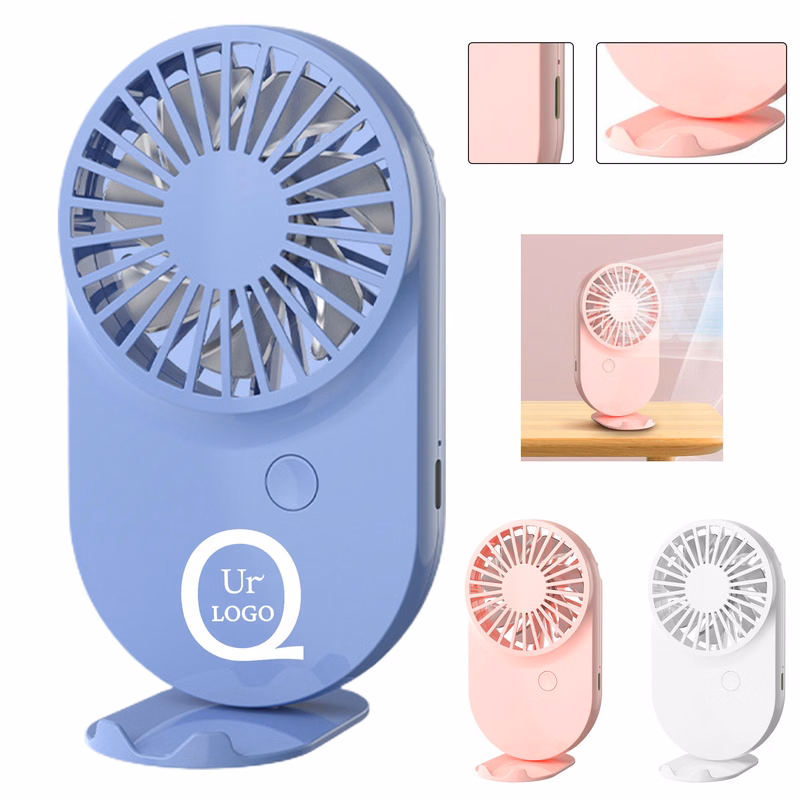 Usb Portable Fan W/ Phone Holder