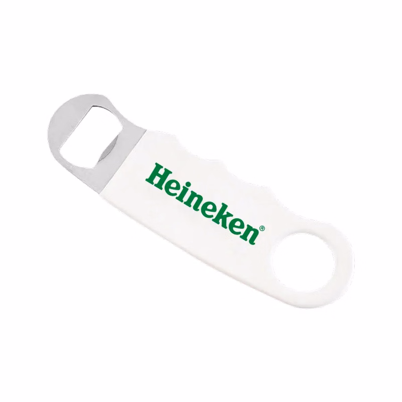 White Hand Grip Flat Bottle Opener