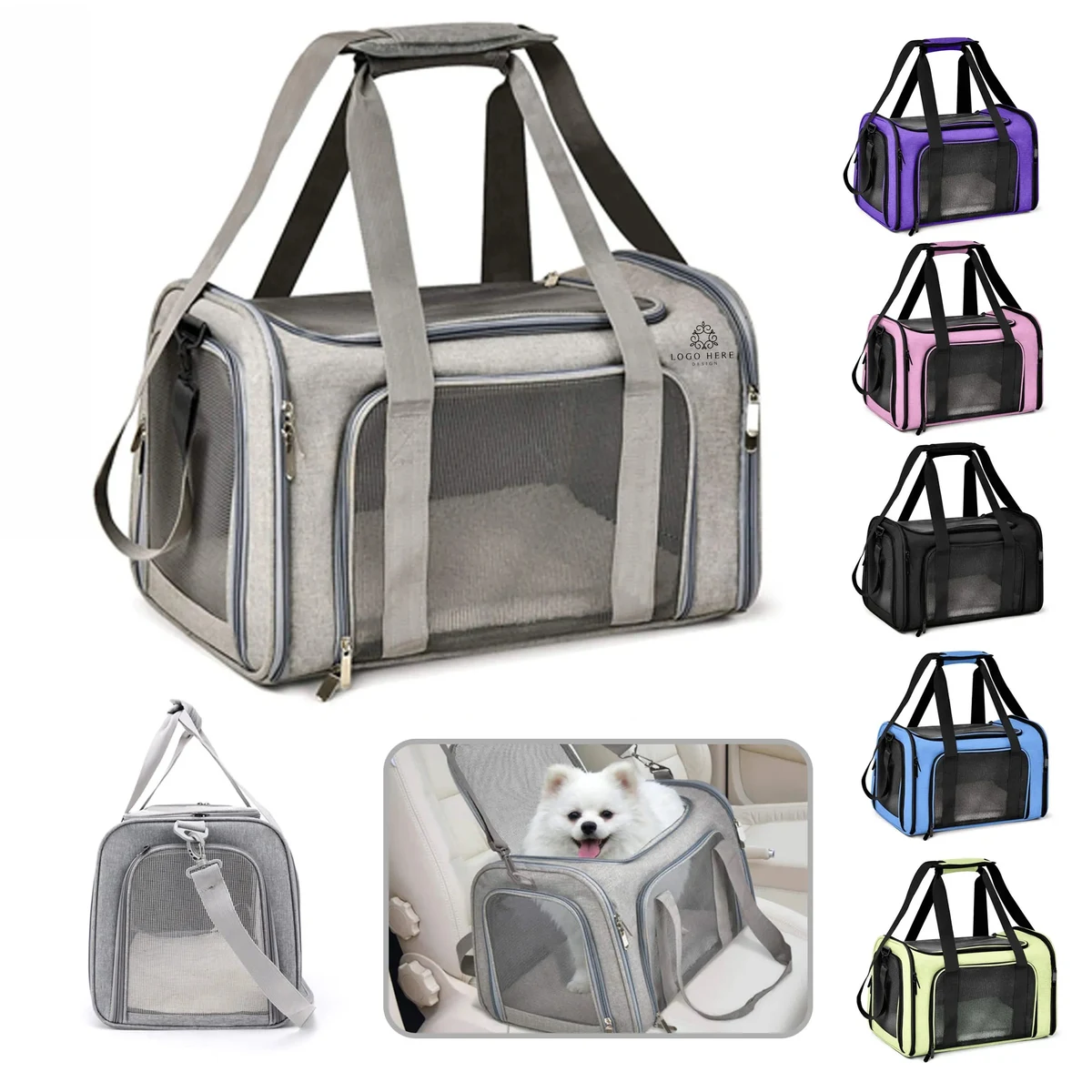 Folding Breathable Travel Pet Carrier Tote Bag 1