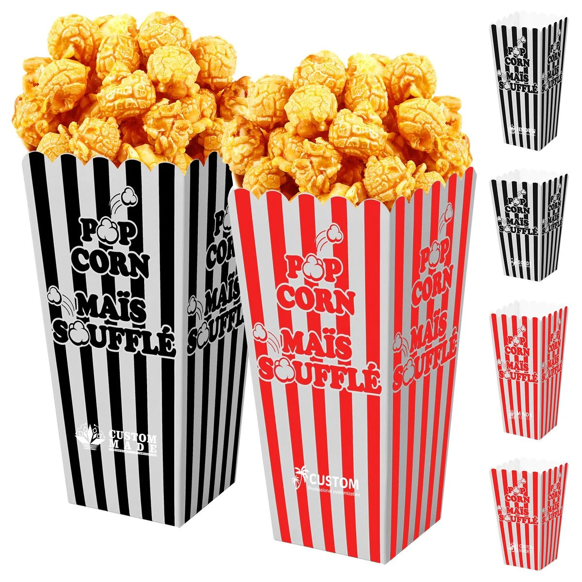 Disposable Foldable Square Popcorn Paper Box 1