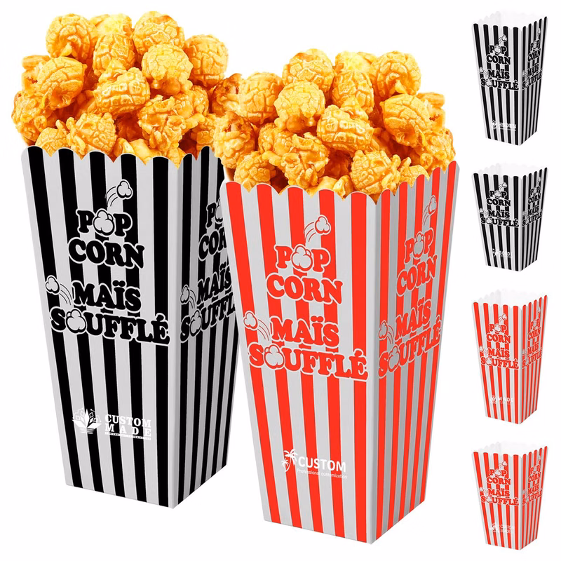 Disposable Foldable Square Popcorn Paper Box