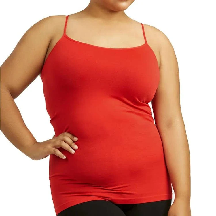 Women's Plus Size Camisoles - Red Poly One Size Fits Most, custom women's shirt with logo imprint 1