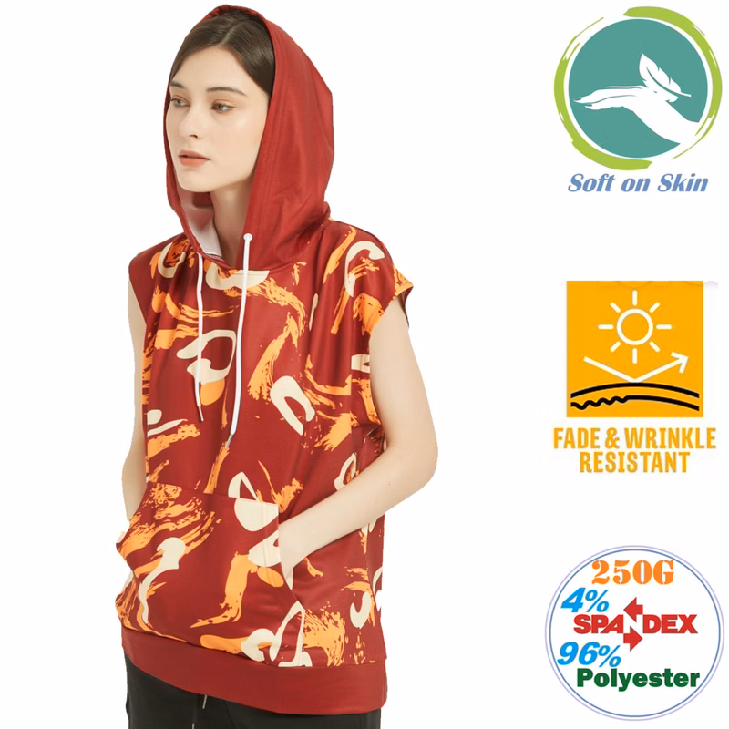 Unisex 250 GSM Comfort Fleece Sleeveless Pullover Hoodies