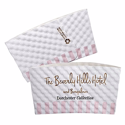 Small White Hot Cup Sleeves - Flexographic printed
