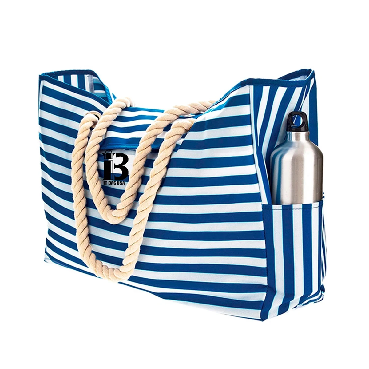 Beach Bag Canvas with handles, custom tote bag with logo imprint 1