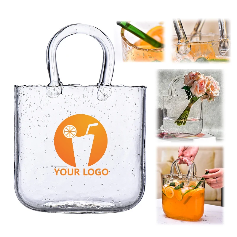 Handmade Glass Bag vase Drinking Cup 1
