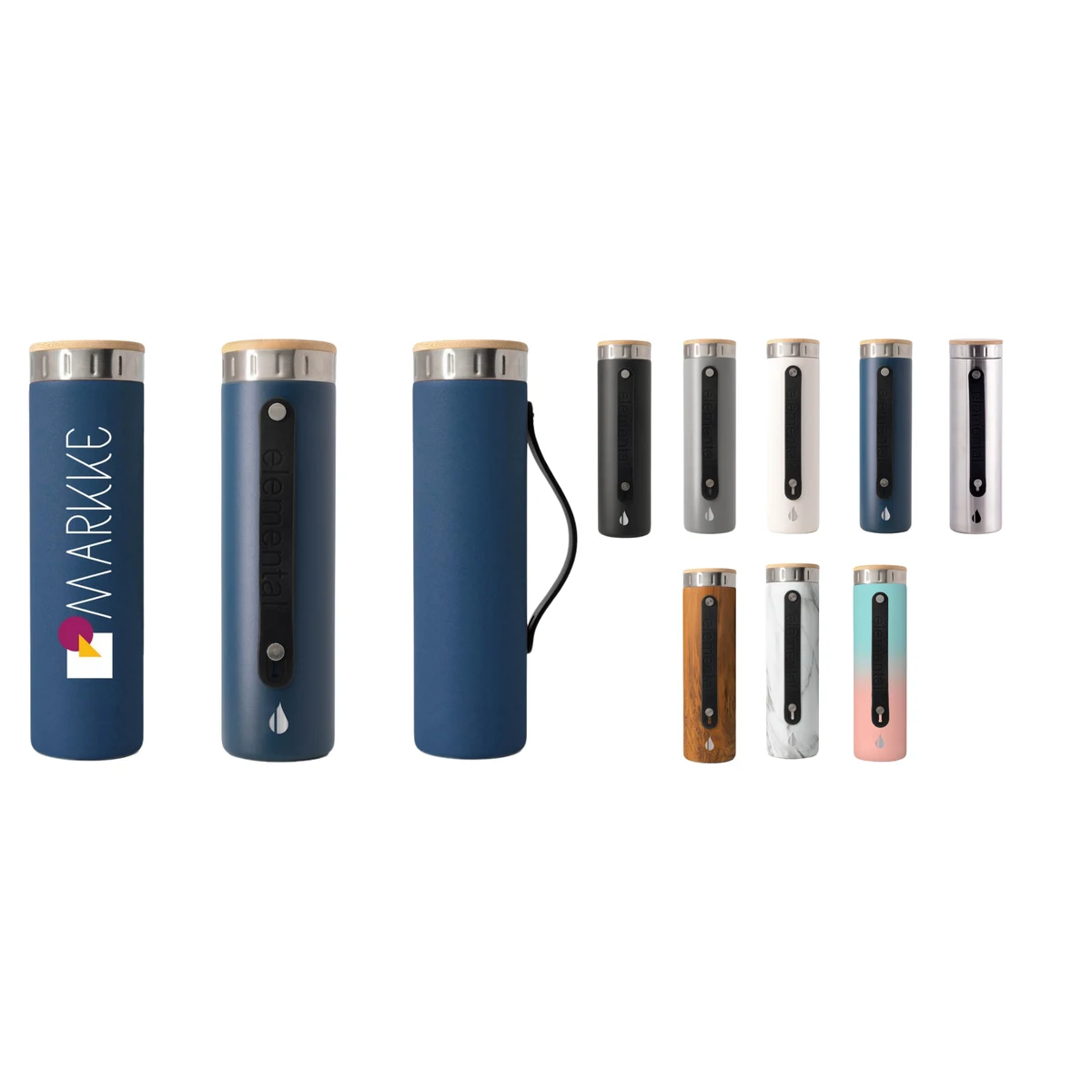 Elemental® Iconic 20oz Stainless Steel Water Bottle - Vacuum Insulated - with Strainer, custom water bottle with logo imprint 1