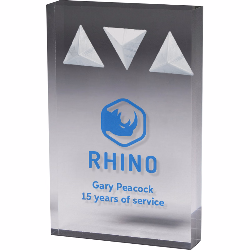 Rectangle Deep Etch Award (5"x 7"x 3/4") Screen-Printed