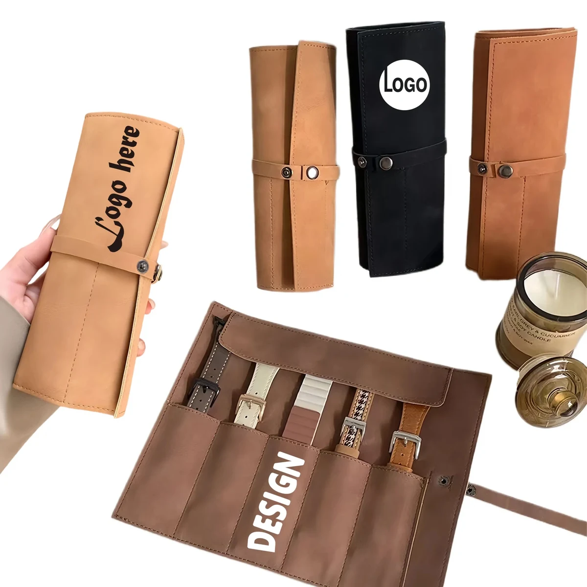 Stylish Roll Up Watch Band Storage Bag Organizer Pouch 1
