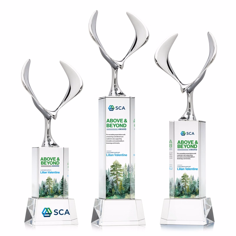 Maverick Eagle VividPrint™ Award on Belcroft Base - Clear