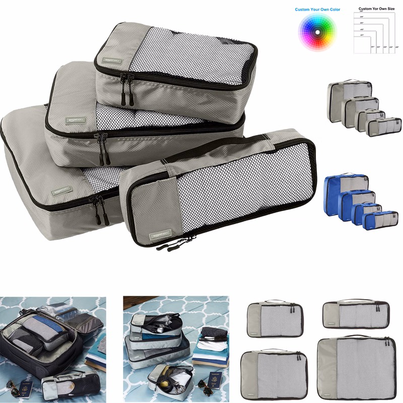 4 Piece Packing Travel Organizer Cubes Set